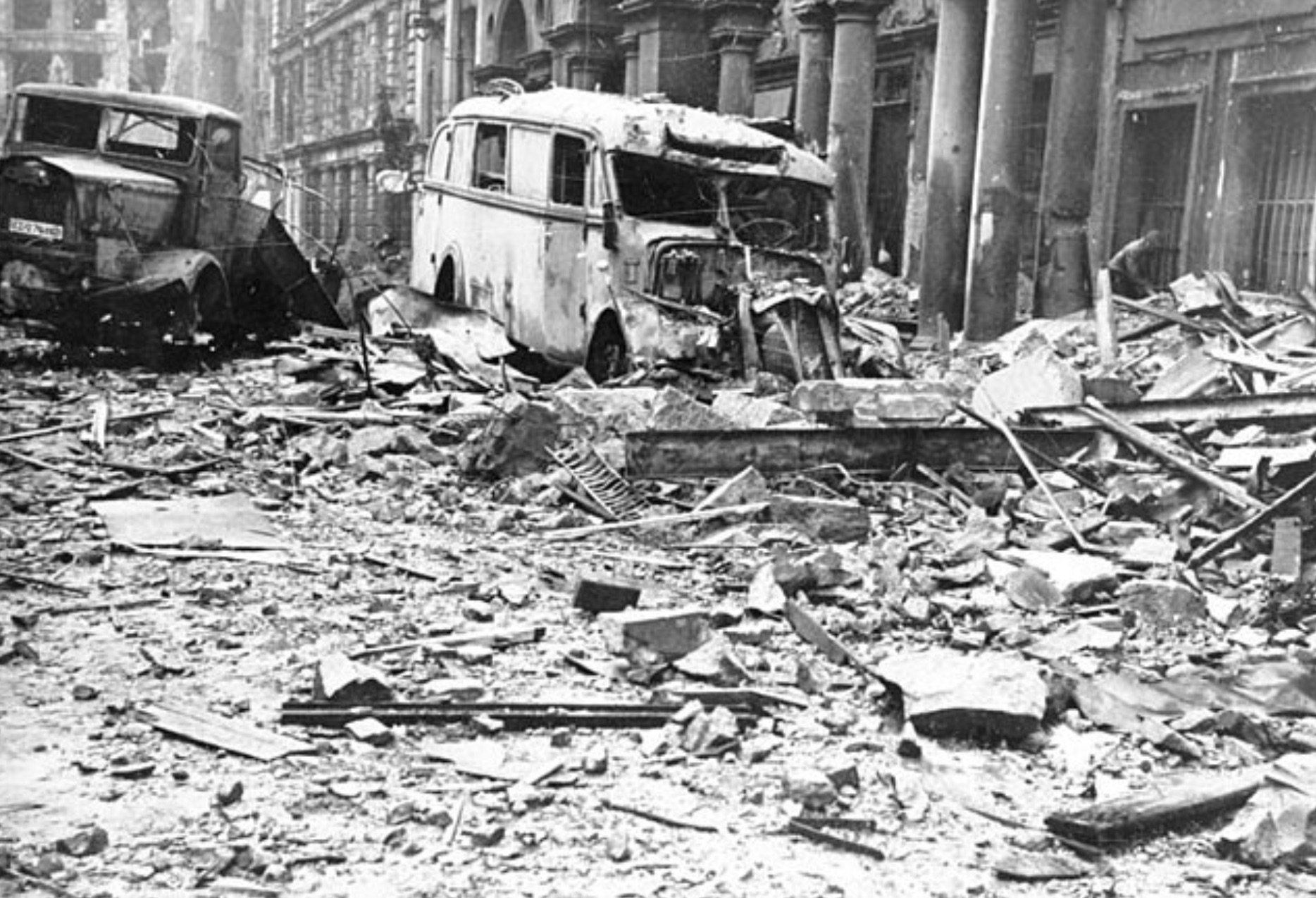 Berlin devastated after the battle. 